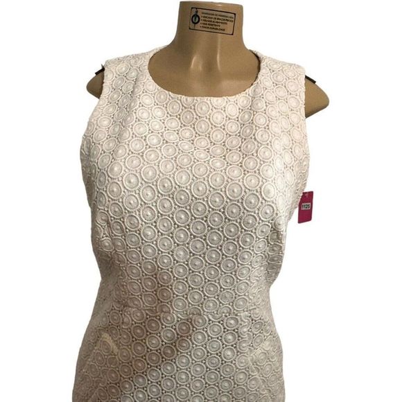 ABS  BY ALLEN SCHWARTZ Lace White Dress Size 8 #1125 - Picture 4 of 16